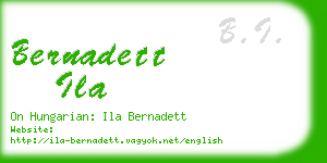 bernadett ila business card